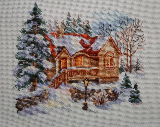 Работа «Зимний домик»