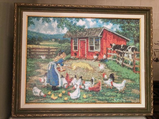 Работа «Деревенский дворик»