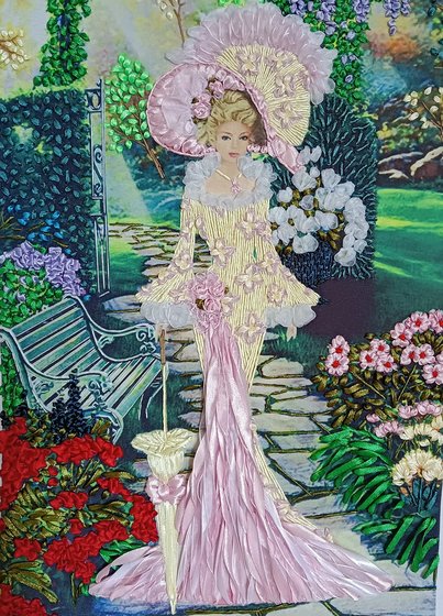 Работа «Девушка в саду»