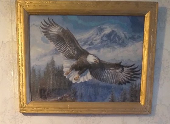 Работа «Степной орел над горами»