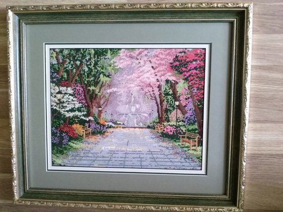 Работа «Парк с фонтаном.»