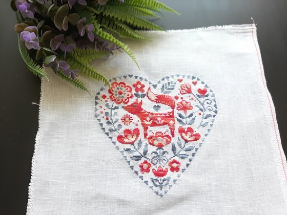 Работа «Макошь Лиса-краса по схеме К. Адоньевой»