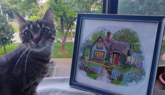 Работа «Домик с розами»