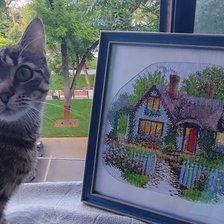 Работа «Домик с розами»