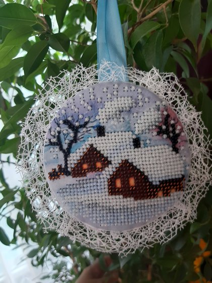 Работа «Зимний домик_пинкип»