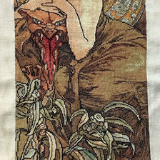 Работа «Изумруд (по мотивам картины Альфонса Мухи)»