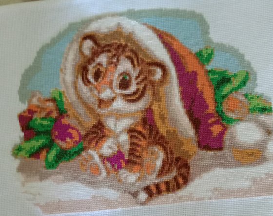 Работа «Новогодний тигрёнок»