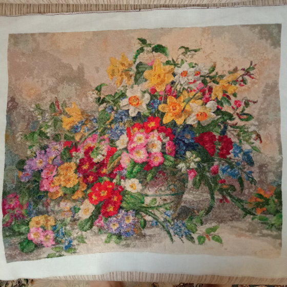 Работа «Букет весенних цветов»