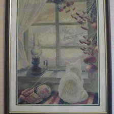 Работа «Чарiвна Мить: Кошка у окошка»