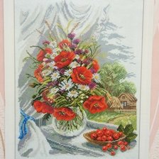 Работа «Цветы на окне»