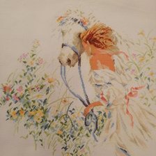 Работа «Леди с белым конем»