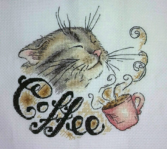 Работа «Кофейный котик»