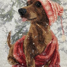 Работа «Такса в красном»