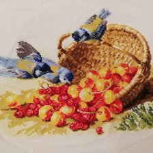 Работа «Натюрморт с синицами»