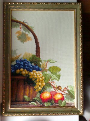 Работа «Корзина с виноградом»