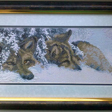 Работа «Волки в зимнем лесу»