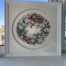 Работа «Dimensions Hummingbird Wreath 35132»