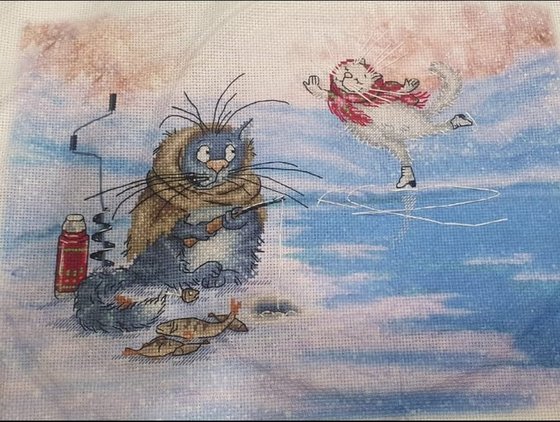 Работа «Зимняя рыбалка»