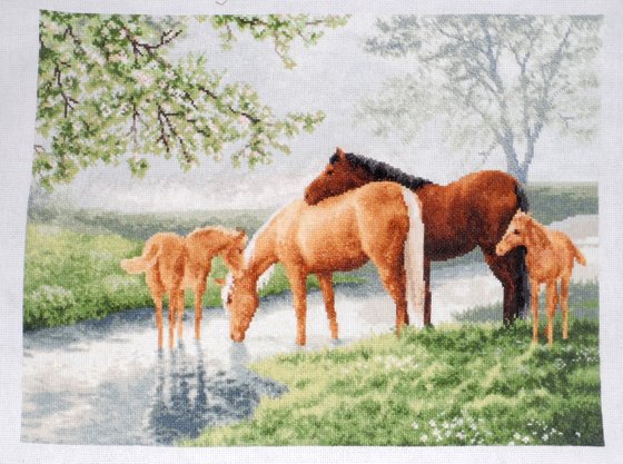 Работа «Лошади на водопое»