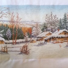 Работа «Зима на хуторі»