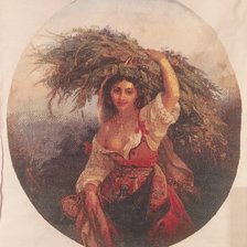 Работа «Итальянка с цветами»