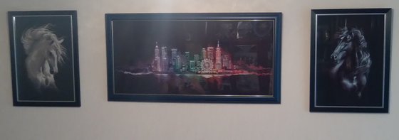 Работа «Вышитые картины в интерьере комнаты сына.»