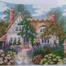 Работа «Домик в цветах»