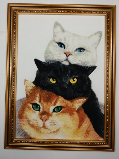 Работа «Три кота (автор Катюшкины крестики)»