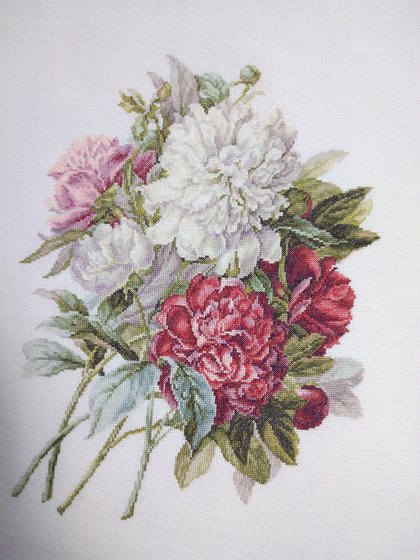 Работа «Любимые пионы»