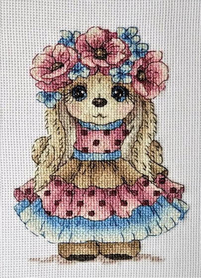 Работа «ЗАЙКА МИ С АНЕМОНАМИ (ПО АВТОРСКОЙ СХЕМЕ А НЕ ПО ПРОГОНУ...!)»