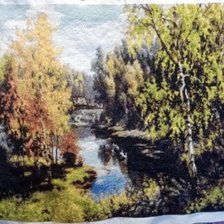 Работа «Пейзаж с рекой»