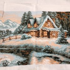 Работа «Зимняя деревня»