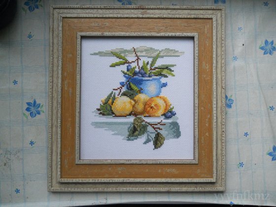 Работа «"Вечерняя прохлада" от РТО, 16*19 см, аида 14, багет дерево»