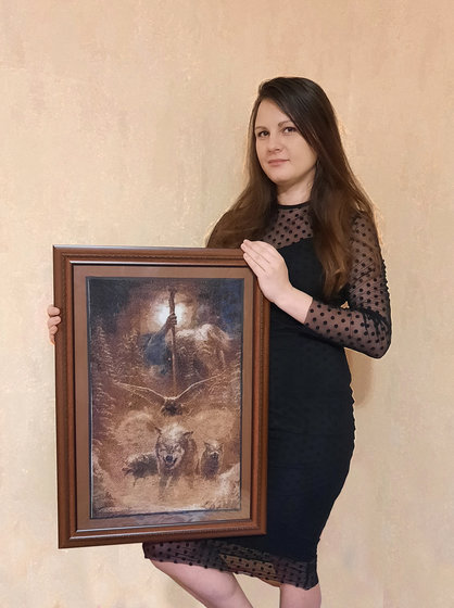 Работа «Старец с волками»