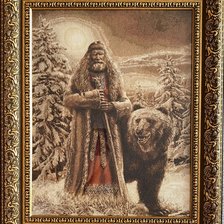 Работа «Велес (размер работы: 58 *72 см, использовано 85 цветов)»