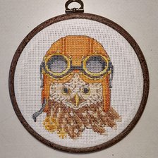 Работа «Сова в стиле но-арт»