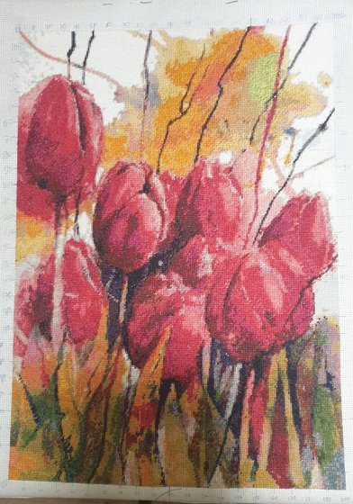 Работа «Цветы акварель»