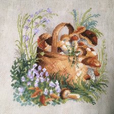 Работа «Грибы в лукошке.»