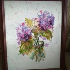 Работа «акварельная гортензия»