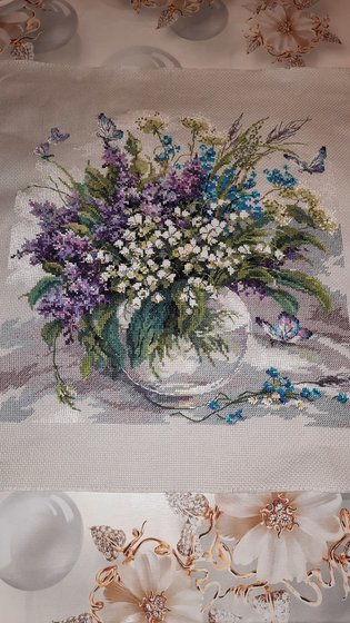 Работа «Майский букет Чудесная игла»