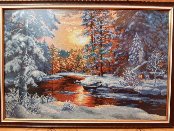 Работа «зимний закат»