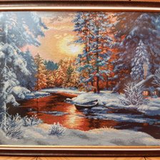 Работа «зимний закат»