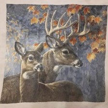 Работа «Олени в осеннем лесу»