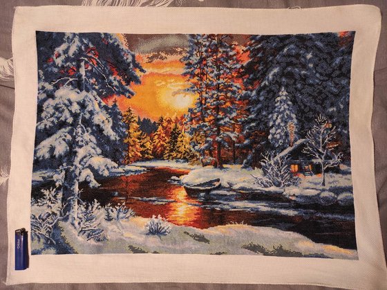 Работа «Зимний закат»