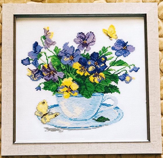 Работа «Утренние цветы»