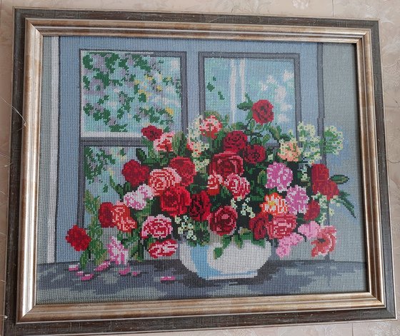 Работа «Букет на окне.»