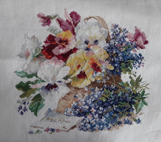 Работа «Послание любимой, Алиса, 29*25 см, 35 цветов, аида 14»