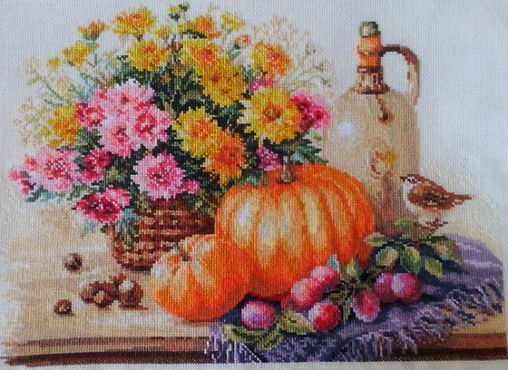 Работа «Натюрморт с тыквой»