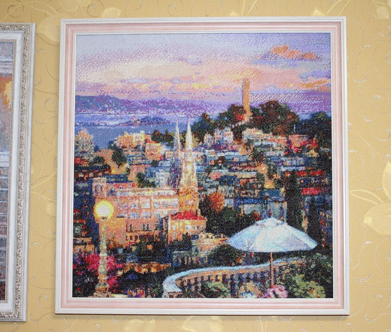 Работа «Лето: вид на море (квадрат)»