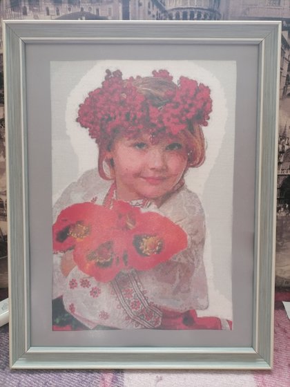 Работа «Девочка и маки»